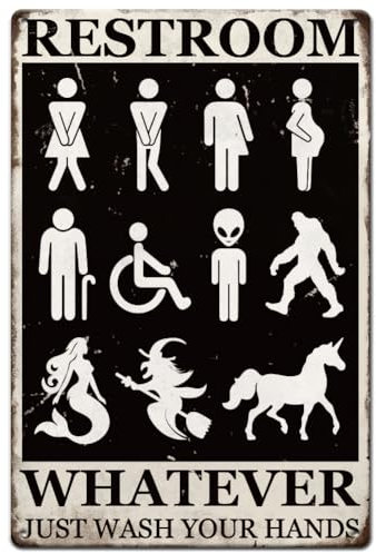 SUPERDANT Segno di Latta Divertente Cartello in Metallo Vintage per Toilette Poster Targhe in Metallo Retrò Divertenti Vintage Decorazione con Testo Retrò per Camera Da Letto e Bagno