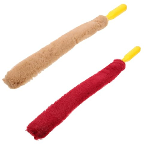 Guzheng Reinigungsbürste Staubentferner mit Rundgriff | Abs und Snow Fluffy, für Instrumentenpflege, Zufällige Farbauswahl, 2 Stück-pack Zufällige Farbe