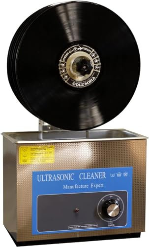 CFDZCP Ultrasonic Cleaner For Records, 4 L 40KHz Efficient & Powerful Sonic Cleaner, 0-30 Minute Timer And Automatic Rotary Control, No Damage To The Record Surface