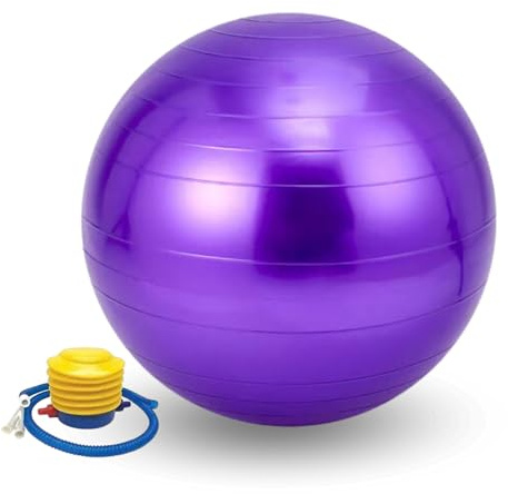 MAGIC SELECT Palla da Yoga 55 cm. Palla da Pilates in PVC Antiscivolo,Fitness, Fitball Resistente per Donne Incinte per Stretching, Equilibrio,Rilassamento con Gonfiatore Incluso.
