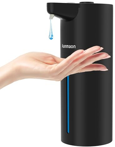 Automatic Soap Dispenser Touchless, Hands-Free, Multi Adjustable Volume, Long Battery Life, Compatible with Thick & Thin Dish/Hand Soap for Bathroom and Kitchen, Easy for Toddlers, Black