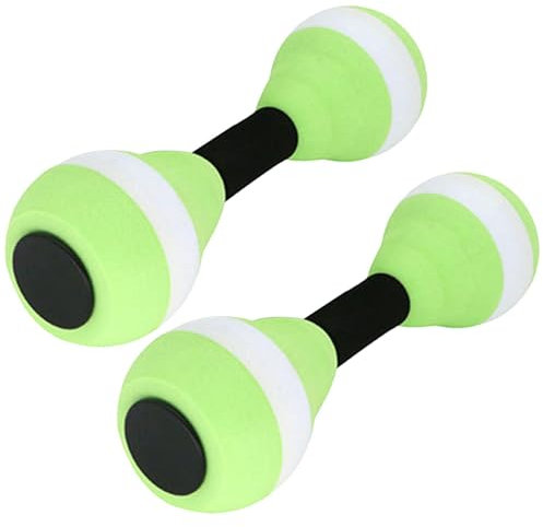 Aquatic Exercise Water Dumbbells 2PCS Water Aerobics Dumbbell Sports Aquatic Exercise EVA Foam Dumbbells Water Barbells Hand Bars Swimming Training Fitness Equipment