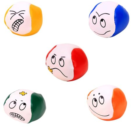 ZYWQ Juggling Balls, 5 Pack Soft Juggling Balls for Beginners Juggle Balls Bulk Set for Juggler, Kids and Adults
