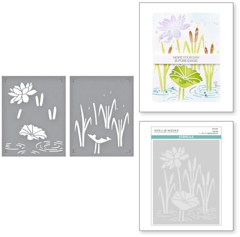 Spellbinders Lily Pad Stencil from The Jump for Joy Collection