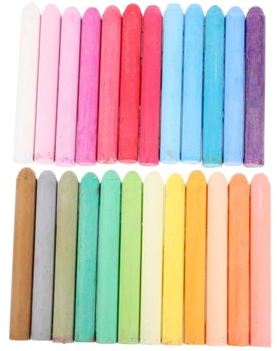 LIGHTAOTAO 48 Stück Bunte Kreide aus Titandioxid und Farbpulver | Abwaschbar, Glattes Schreiben, für Schulklassen und Draußen, Vielseitig Nutzbar Zufällige Farbe