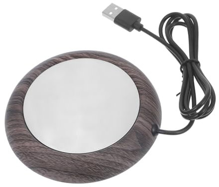 Zerodeko Scaldatazza Elettrica Metallo con Design Ultra Sottile Riscaldatore per Tazze Inossidabile Adatta per Ufficio e Casa Facile da Alimentazione USB Temperatura