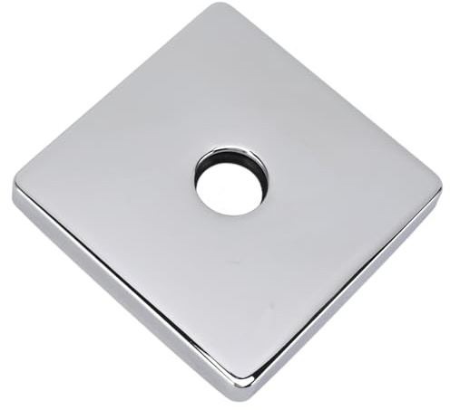 Althwuyu Piatto di copertura del braccio doccia quadrato, flangia in acciaio inossidabile extra grande, accessorio per doccia da bagno decorativo universale (Elettroplato)