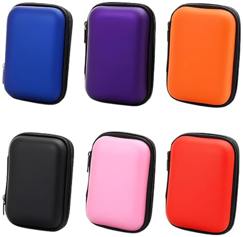 JazRvr 6er Set in Pink, Spielkarten Box, Schwarz, Rot, Königsblau, Orange und Lila, Kartenbox Spielkarten, Etui für Sammler und Spieler, Praktische Aufbewahrungslösung