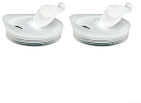 ZWEquipint Tapa de vidrio para jarra de agua, tapa de repuesto, para jarra de vidrio con filtro integrado, cubierta de plástico ABS blanco para jarra de bebidas frías(2)