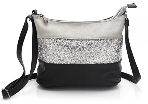 Gallantry - Sac Bandoulière Femme Paillettes Elégant - Sacoche Porté Epaule Tendance Multicolore Souple - Besace Sac Soirée Mariage Strass Brillant Léger - Chic Mode