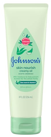 Johnson's Baby Oil Creamy Aloe & Vitamin E, 8 fl oz by Johnson's