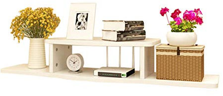 Xyanzi-Estanterias para DVDs Marco Flotante Mueble De Televisión Colgante Montaje En Pared Estante De La Caja Superior Del Set Estilo Creativo Estante De Almacenamiento, 80 * 20 * 16.5cm Estante de al