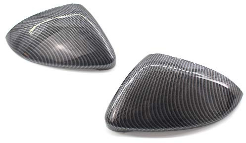 Rearview Side Wing Mirror Cover Case Caps Compatible with Golf 7 Mk7 7.5 GTI Gtd R L E-Golf 2013-2017 (Carbon Fiber)
