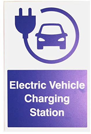 Electric vehcle signs- Electric vehicle charging station- IS11301RP- Rigid Plastic- Pack of 1-300 x 200