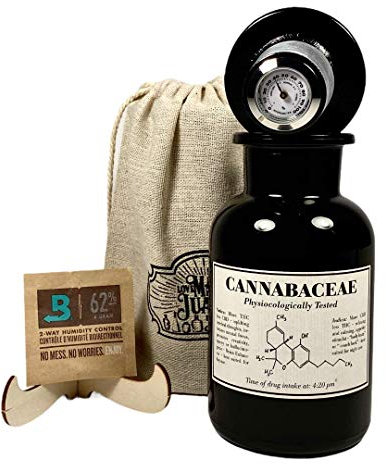 Love Mary Like Juana Cannabis Premium Stash Jar mit Hygrometer