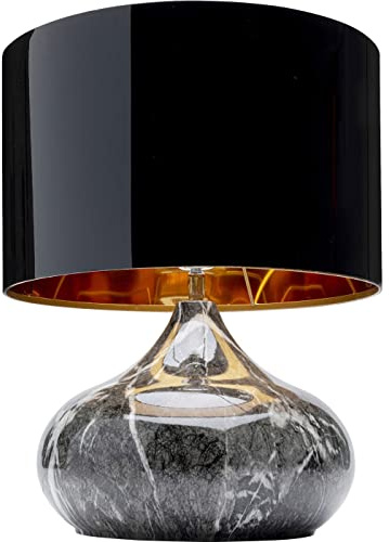 Kare Design Tischlampe Mamo Deluxe, grau, 37x31x31 cm (H/B/T) | Tischleuchte, Schreibtischlampe edel, Nachttischlampe