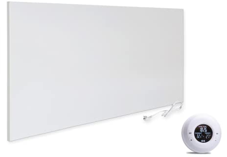 VIESTA® H700 Riscaldamento a infrarossi 700 W – Pannello 60×120 cm, Carbon Crystal, senza cornice, parete/soffitto, IP20, TÜV/GS, protezione surriscaldamento, incl. termostato wireless TH20