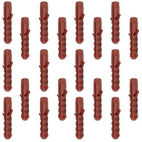 AERZETIX - C65087 - Set di 20 tasselli universali 14x75mm - in nylon - multiuso fissaggio in calcestruzzo mattone cemento costruzione lavori edilizia vite di legno foratura