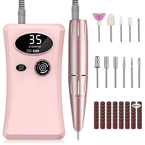 Elektrische Nagelfräser 35000 U/min, Urbuti 11 in 1 Professionell Maniküre set, USB Aufladbare Elektrische Nagelfeile mit Nagel bits für gelnägel Nagellack