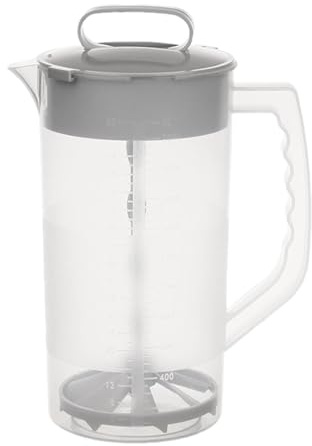Wasserkaraffe, Kühlschrankkrug für Saft, Mischkrug, Saftkrüge, 2000 ml auslaufsicherer Mixkrug mit breiter Düse, Einfach zu mischender Krug, vielseitiger Saftbehälter für Getränke, Limonade