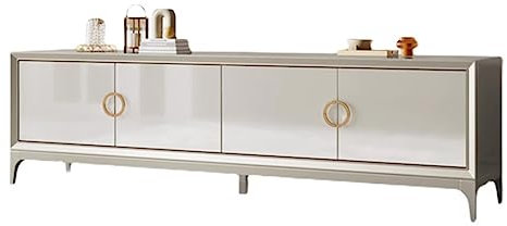 SBCGFY TV-Ständer fürs Wohnzimmer, kreativer minimalistischer TV-Schrank, Wohnzimmer, nordischer Unterschrank, Schlafzimmer-Spind-Sideboard mit 4 Schließfachtüren, TV-Ständer mit Stauraum