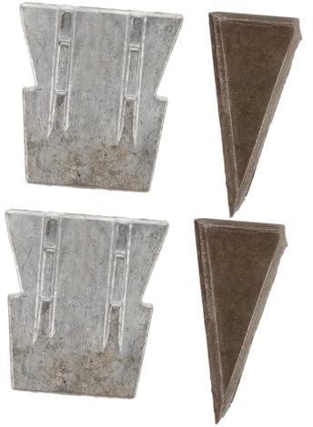 Vaguelly Juego De 4 Cuñas Metálicas Cónicas De Fijación, Doble Cruz y Triángulo, Reforzadas Para Instalación De Mangos, Herramienta De Reparación Para Hogar y Exteriores