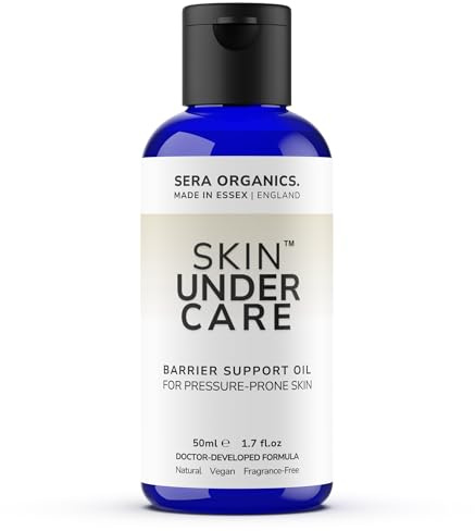 Bed Sore, Pressure Sore Barrier Oil for Sore Bottom, Elderly Skin 50ml | Soothing non-greasy barrier oil for bedridden, elderly, incontinence-prone skin. Comfort for diabetic-prone areas