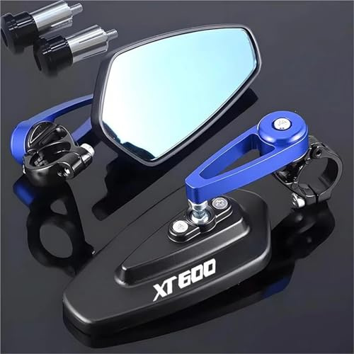 JUANNING Espejos Retrovisores Universales para Motocicleta para Yam&AHA XT600 XT 600 1984 1985 1986 XT600Z XT600E XT600ZE (2 Unidades) con Montaje En El Extremo del Manillar.(F)