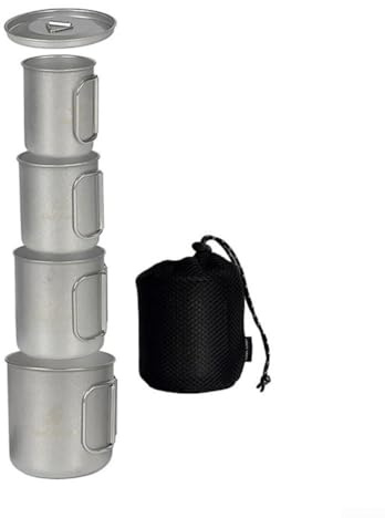 Lot de 4 tasses en acier inoxydable pour toutes les activités de plein air