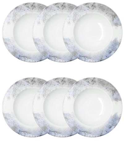 Bidasoa Polaris Hydrozero Set 6 Plato Pasta 30cm Polaris Hydrozero 30cm Porcelana Apto Microondas Apilable
