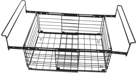 Kisangel Adjustable Hanging Mesh Basket Freezer Organizer Bin with Stackable Metal Chest Freezer Storage Expandable for Deep Wire Shelf for Freshness and Space Maximization