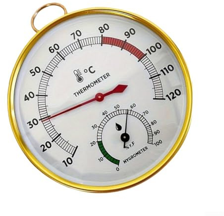 Lot de 2 thermomètres et hygromètres, instruments de mesure antirouille 2 en 1 pour sauna