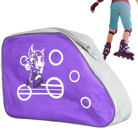 Schlittschuhtasche – atmungsaktiver Eiskunstlauf-Tragehalter, Rollrucksack, Aufbewahrung, verstellbar, leicht, für Kinder, Jungen, Mädchen, tragbare Eisübung, Reisen, Sport, Training