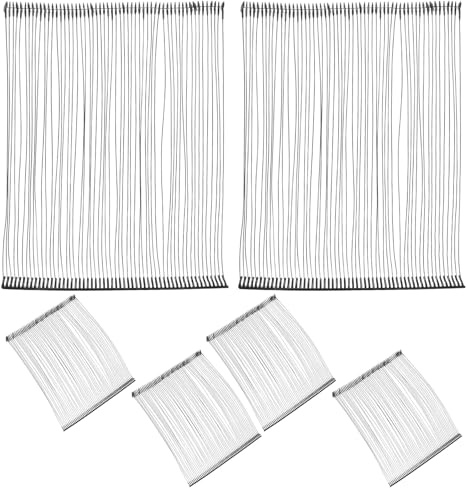 Healvian Attaches D'étiquettes de T Noires 125 Mm – Lot de 500 Recharges pour Pistolet à Étiquettes Standard – Fixations Polyvalentes pour Étiquettes de Vêtements, Accessoires et