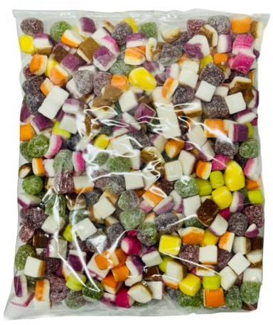 Dolly Mixture Sweets, Assorted Retro Pick and Mix Hard Candy, Natural Colours, 1 kg Bulk Bag