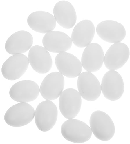 Healeved Faux Œufs de Pigeon Simulés pour Pigeons de Course 20 Pièces | Œufs de Pigeon de Simulation, Effet Réaliste, Légers, pour L’incubation et L’élevage des Pigeons de Course