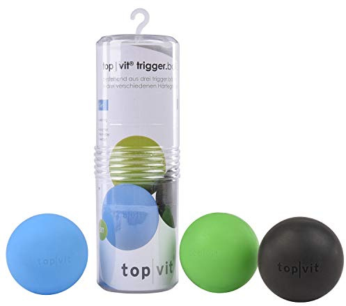 trigger.ball. Triggerball für die punktuelle Lockerung von Faszien und Muskeln (04: Set (1x hellblau, 1x apple, 1x graphit))