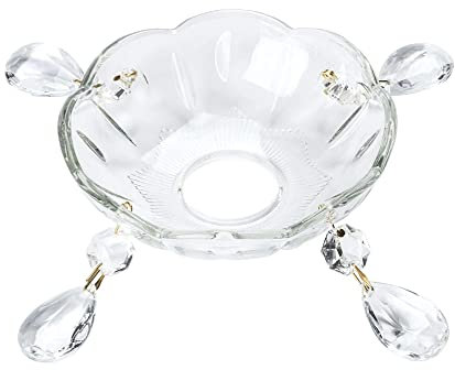 ORION LIGHTSTYLE Lichtschale Tasse Bobeche Ø 100mm Kristall Loch 27.5mm Kronleuchter Maria Theresia Ersatztasse Glas durchsichtig klar