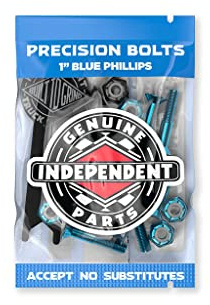 Independent Skateboard Hardware 1 Phillips Blue/Black Mounting Bolts with Tool