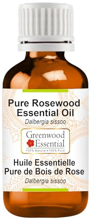 Greenwood Essential Puro Olio essenziale di Legno di Rosa (Dalbergia sissoo) distillato a vapore 30ml (1 oz)