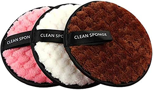 Riutilizzabile e lavabile Viso Detersione Puff Trucco Rimozione Panno, 3 Pezzi