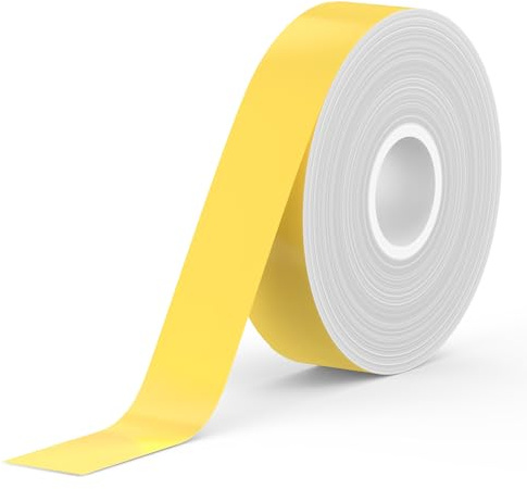 SUPVAN KATASYMBOL E10/E11/E16 Självhäftande Termiska Multifunktionella Adressetiketter För Kök Och Kontor, 15 mm X 6 m, Svart På Gul