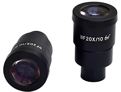ZTBH Mikroskop-Zubehör-Kit WF20X 1. 0mm Weitwinkel-Stereo-Mikroskop-optisches Okular-Objektiv, Größe 30mm 30,5 mm Mikroskopische Objektträger (Color : 2pcs 30.5mm Eyepiece)
