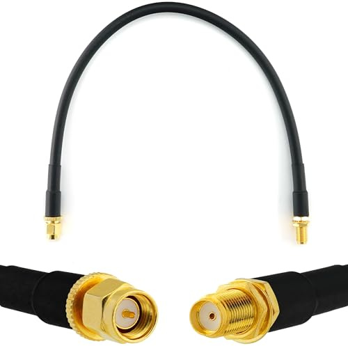 RANGEFUL SMA mâle vers SMA femelle 30cm Cable Coaxial — câble d'extension HF240 (LMR 240 équivalent) rallonge etanche — pour Routeur WIFI Radio Antenne LTE Amplificateur GSM 4G 5G 6G LTE Hotspot