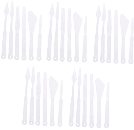 CIMAXIC Espátula para Pintar Al Óleo 6 Piezas Herramienta Portátil De Plástico De Colores para Artistas y Manualidades Adecuado para Pintura y Arcilla
