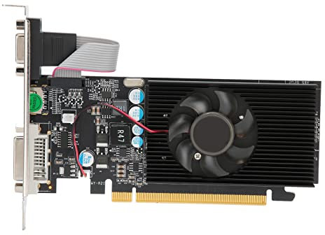 VBESTLIFE Tarjeta Gráfica para Juegos GT210 de 1GB con un DVI HDMI VGA, 64 bits, DDR2, 532MHz, PCI Express 2.0, Tarjeta de Video de bajo Ruido para PC de Escritorio