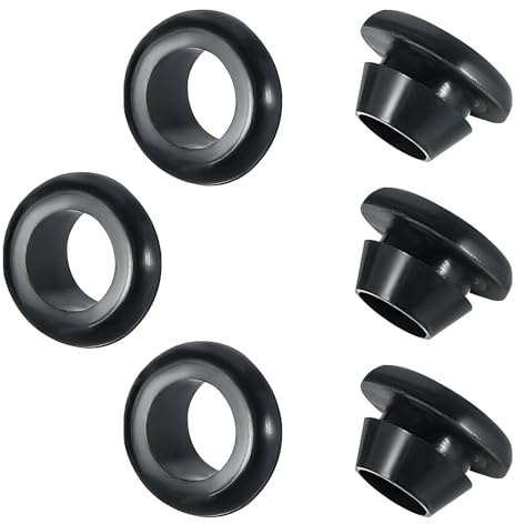 Qrity 9 PCS Rubber Grommet, Electrical Conductor Gasket Ring, Electrical Grommets for Protecting Wires, Plugs and Cables, ID 30mm Mount Dia 35mm