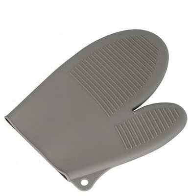 Guanto Silicone, Guanti Barbecue Resistente al Calore Impermeabile Guanto da Forno Antiscivolo per Cucina, Microonde BBQ Cottura, grigio (1, grigio opaco)