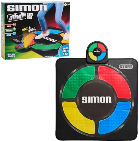 Just Play Simon Hasbro-spel med ljud- och ljuseffekter, elektroniska minnesspel för barn, leksaker för barn från 8 år och äldre