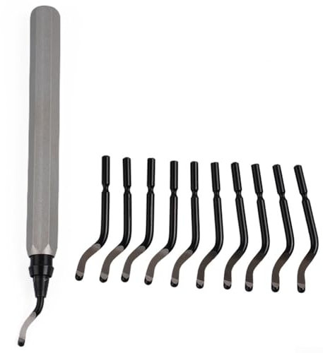 High Speed Steel Deburring Tool with RB1000 Handle Perfect for Metal Parts and 3D Print Trim